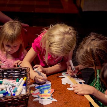 Children drawing for arts and crafts