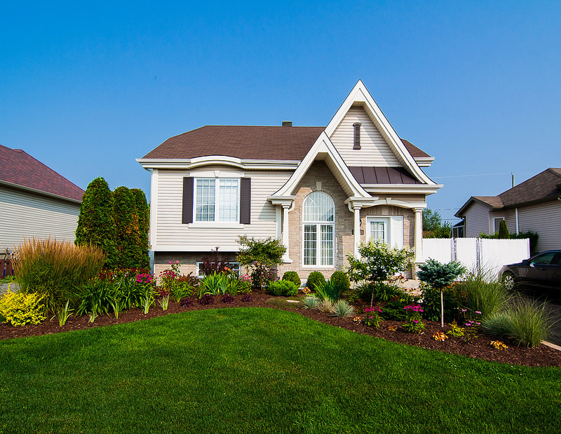 Exterior and front lawn of a home