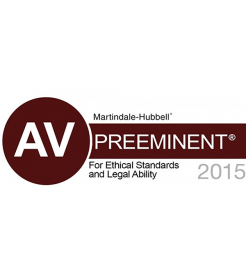 Martindale-Hubbell - AV Preeminent - For Ethical Standards and Legal Ability 2015