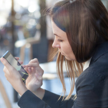 young woman on phone