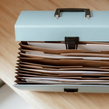 file folder on table